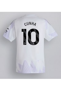 Manchester United Matheus Cunha #10 Fotballdrakt Borte Klær 2025-26 Korte ermer